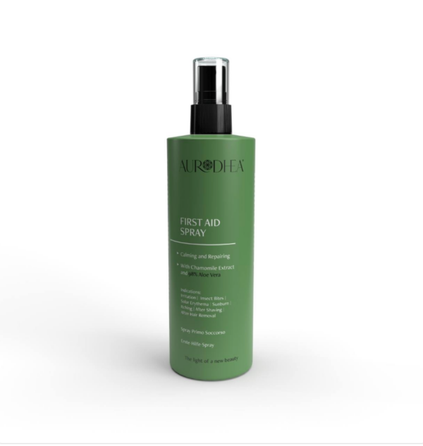 Erste-Hilfe Spray mit 98% Aloe Vera - 150 ml Angereichert mit Kamillenextrakt
