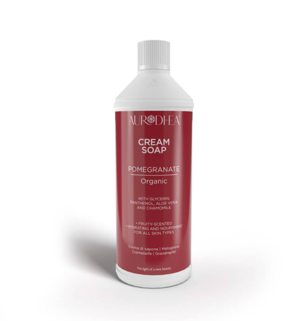 Cremeseife – Granatapfel - 1000 ml Nachfüllflasche Angereichert mit Kamille, Vitamin E, Panthenol & Aloe Vera