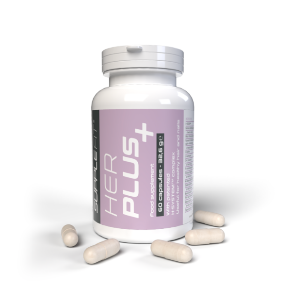 Nahrungsergänzungsmittel in Kapseln HER PLUS + Mit dem patentierten Komplex H-SYSTEM™
