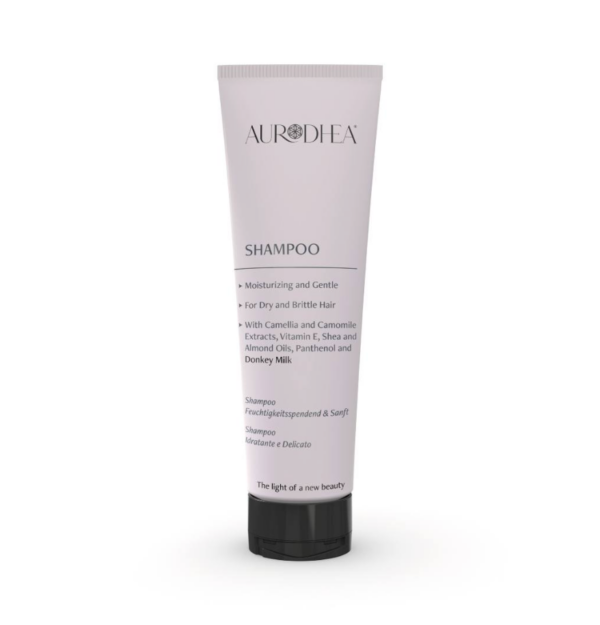 Shampoo mit Eselsmilch - 250 ml Mit Vitamin E, Extrakten aus Kamelie & Kamille, Shea- & Mandelöl, Panthenol