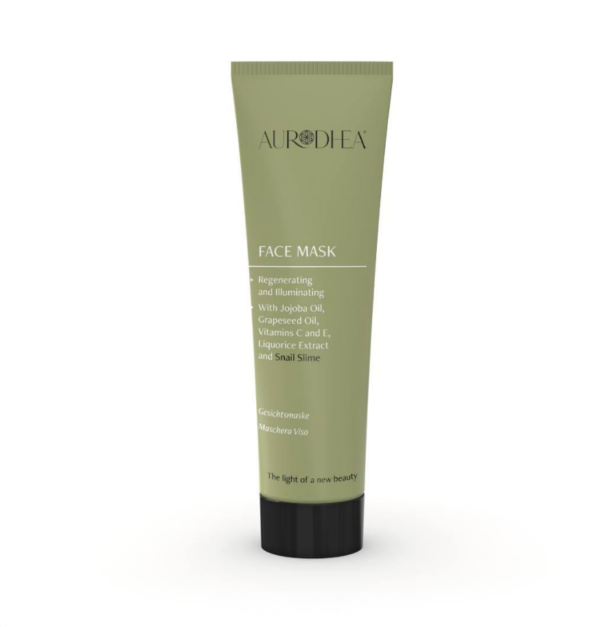Aufhellende Gesichtsmaske mit Schneckenschleim - 50 ml Angereichert mit Vitamin C & E, Jojobaöl, Traubenkernöl & Süßholzextrak