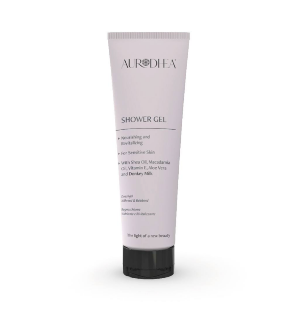 Duschgel mit Eselsmilch - 250 ml Angereichert mit Sheaöl, Macadamiaöl, Aloe Vera & Vitamin E