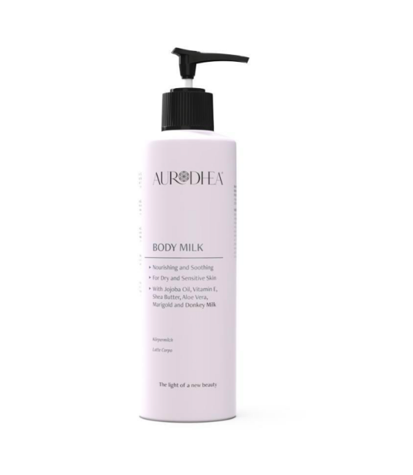 Körpermilch mit Eselsmilch - 260 ml Angereichert mit Jojobaöl, Vitamin E, Sheabutter, Aloe Vera & Ringelblume