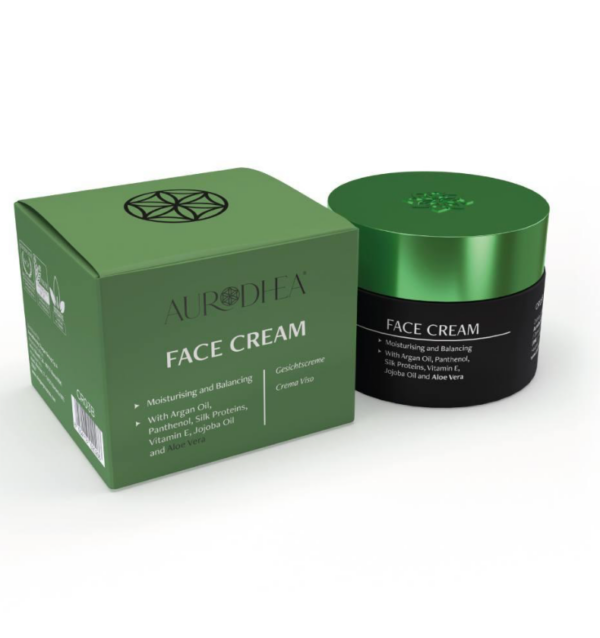 Tagescreme mit Aloe Vera - 50 ml Angereichert mit Arganöl, Panthenol, Seidenprotein, Jojobaöl & Vitamin E