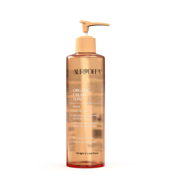 Cremeseife – Pfirsich - 260 ml Angereichert mit Kamille, Vitamin E, Panthenol & Aloe Vera