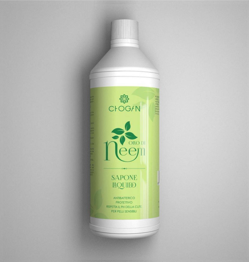Flüssigseife mit Neemöl - 1000 ml Nachfüllflasche Angereichert mit Mandelöl, Aloe Vera & Vitamin E